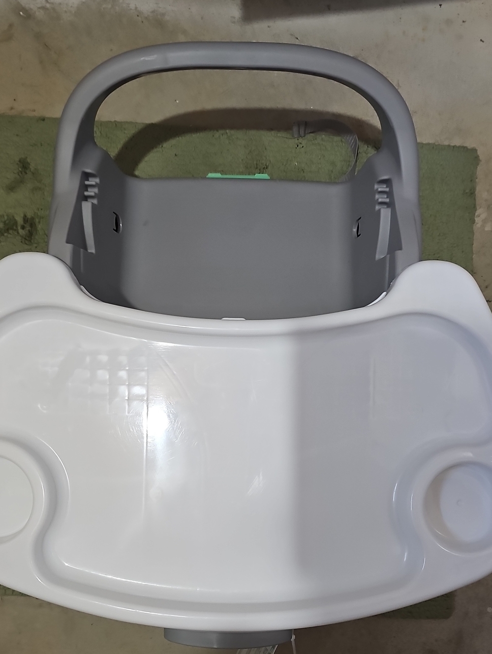 Gray Plastic Booster Seat with Mint Accent Tray Included NWT Ingenuity Booster